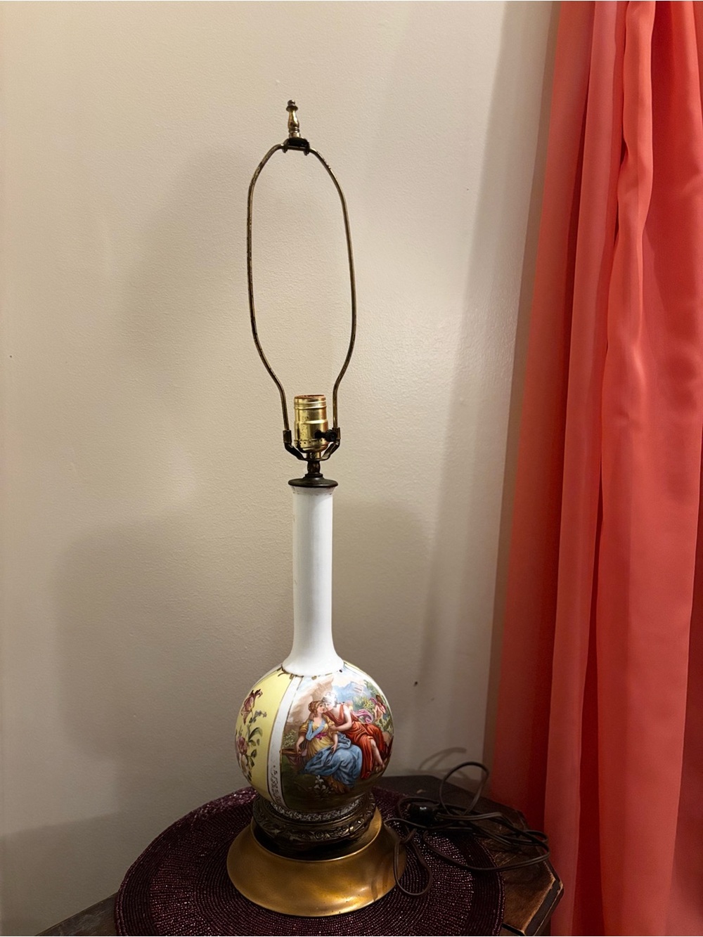 Antique Dresden Porcelain Lamp
